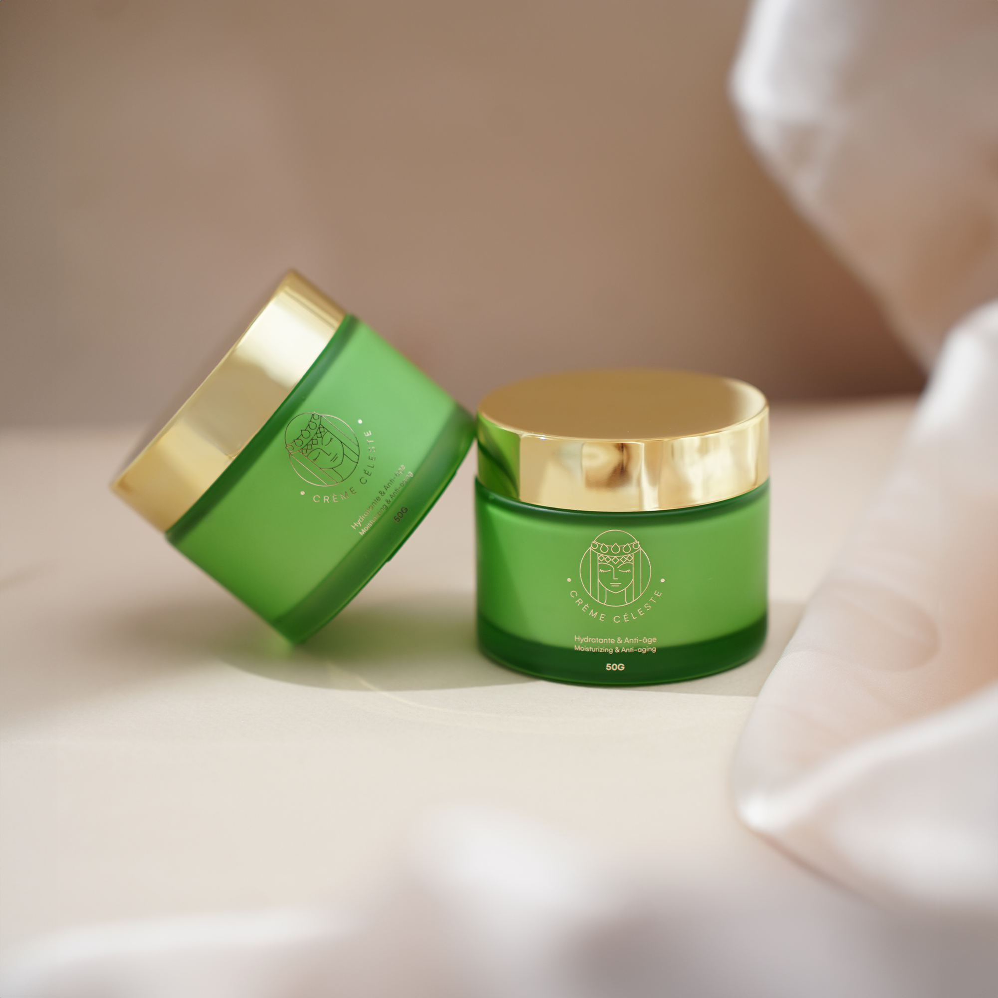 2 Crèmes de jour hydratante IDILI – soin visage anti-âge naturel, texture légère, 50ml